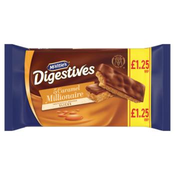 McVitie's Milk Chocolate Caramel Millionaire Biscuit Slices Snack Bars 5pk PMP £1.25