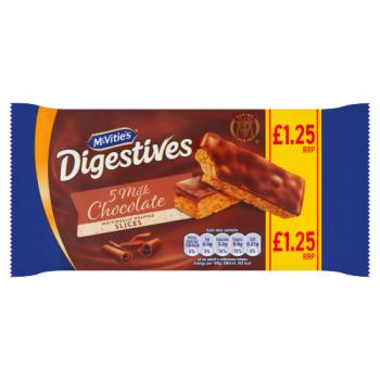 McVitie's Digestive Milk Chocolate 5 Slices 114.1g
