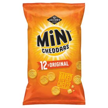 Jacob's Mini Cheddars Original Multipack Snacks 12x25g