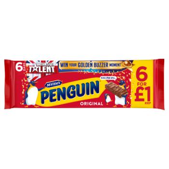 McVitie's Penguin Original 6 x 24.6g (147.6g)