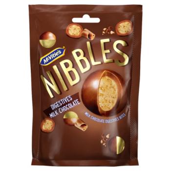 Mcvitie's Nibbles Milk Chocolate Digestives Biscuits Bag 120g