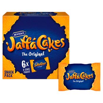 McVitie's Jaffa Cakes Original Handy Packs Biscuits 6 Packs of 3