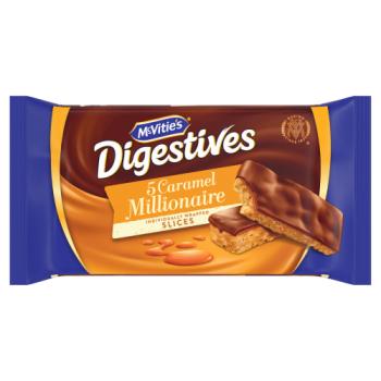 McVitie's Digestives 5 Caramel Millionaire Slices 109.9g