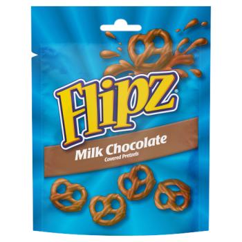 Flipz Milk Chocolate Covered Pretzels Bag 100g
