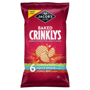 Jacob's Crinklys Variety Multipack Snacks 6x25g
