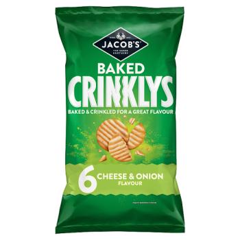 Jacobs Mini Cheddars Crinkly C&amp;o 6pk