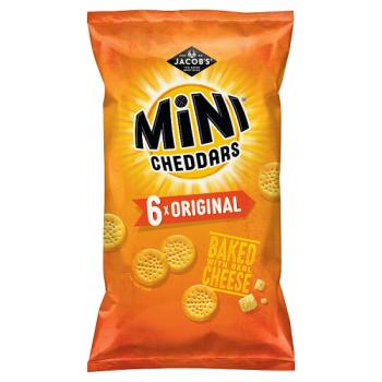 Jacob's Mini Cheddars Original Multipack Snacks 6x25g
