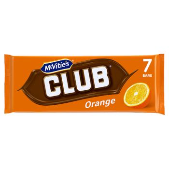McVitie's Club Orange Bars 7 x 22g