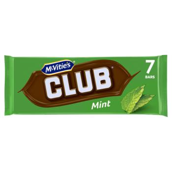 McVitie's Club Mint Bars 7 x 22g (154g)
