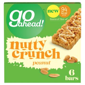 Go Ahead! Nutty Crunch Peanut Bars 6 Pack 117g