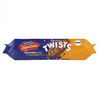 McVitie's Digestives Twists Choc Chip & Caramel Biscuits 276g