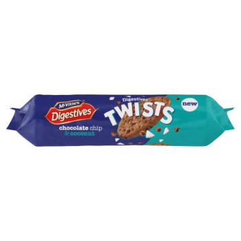 McVitie's Digestives Twists Chocolate Chip & Coconut Biscuits 276g
