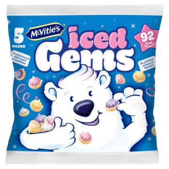 McVitie's Iced Gems Multipack Biscuits 5 x 23g