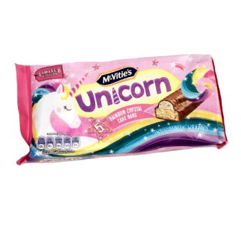 McVities Unicorn Rainbow Crystal Cake Bars 5 Pack