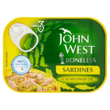 John West Boneless Sardines in Sunflower Oil 95g
