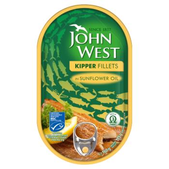 John West Kipper Fillets in Sunflower Oil 160g