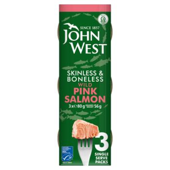John West Skinless & Boneless Wild Pink Salmon 3 x 80g