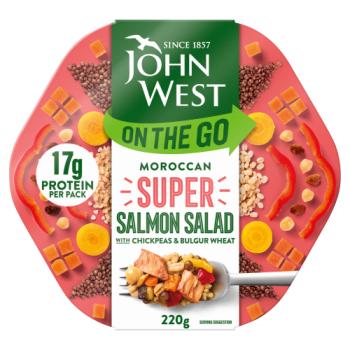 John West On The Go Moroccan Super Salmon Salad with Chickpeas & Bulgur Wheat 220g