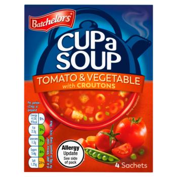 Batchelors 4 Tomato & Vegetable with Croutons Cup a Soup 104g