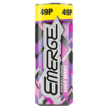 Emerge Energy Drink Juicy Berry 250ml PM 49p 