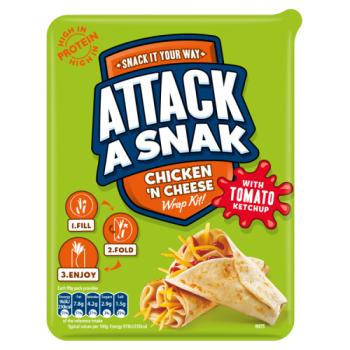 Attack a Snack Chicken 'n Cheese Wrap Kit with Tomato Ketchup 99g