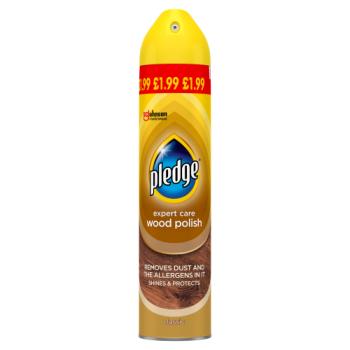 Pledge Wood Polish Aerosol, 250ml
