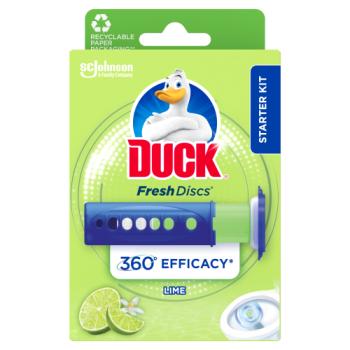 Duck Toilet Fresh Disc Toilet Cleaner Holder & Refill Lime 36ml
