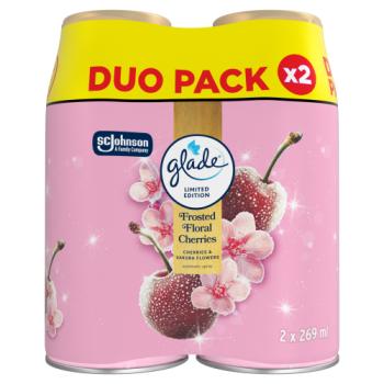 Glade Automatic Spray Air Freshener Twin Refills Frosted Floral Cherries 2x269ml