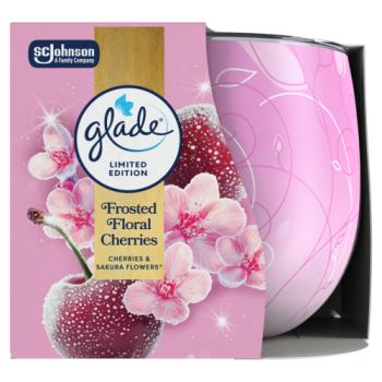 Glade Scented Candle Sleeved Frosted Floral Cherries 108g
