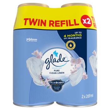 Glade Automatic Spray Air Freshener Twin Refills Clean Linen 2x269ml
