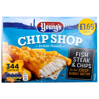 Young's Chip Shop Fish Steak & Chips 300g PM £1.69