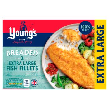 Young's 2 Breaded Extra Large Fish Fillets 300g