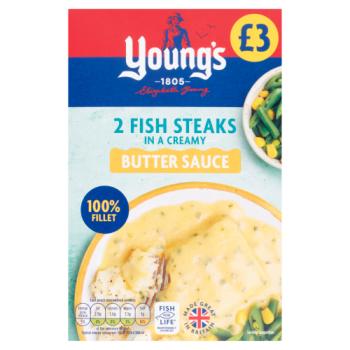Young's 2 Fish Steaks in a Creamy Butter Sauce 280g
