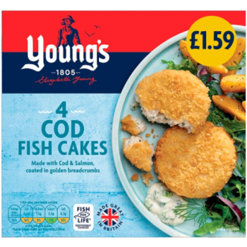 Young's 4 Cod Fish Cakes 200g