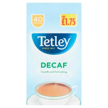 Tetley Decaf 40 Tea Bags 125g