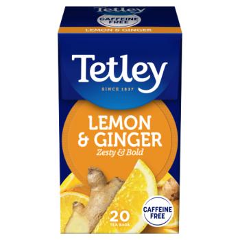 Tetley Herbal Zingy Lemon & Ginger Tea Bags x20