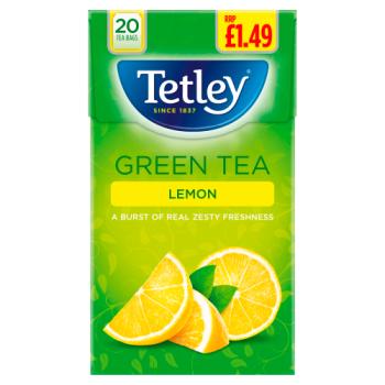 Tetley Green Tea Lemon 20 Tea Bags 40g
