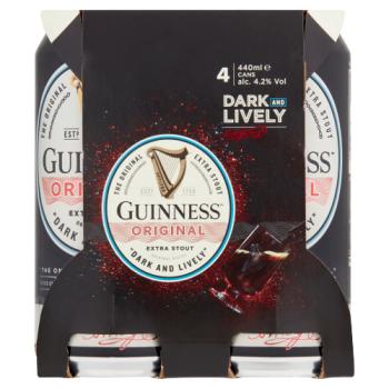 Guinness Original Extra Stout Beer 4 x 440ml Can