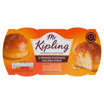 Mr Kipling Sponge Puddings Golden Syrup 2 x 95g