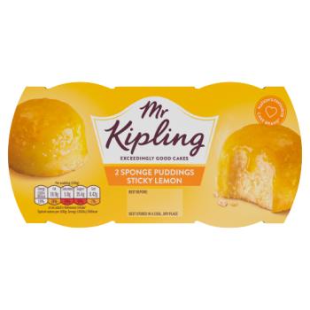 Mr Kipling Sponge Puddings Sticky Lemon 2 x 95g