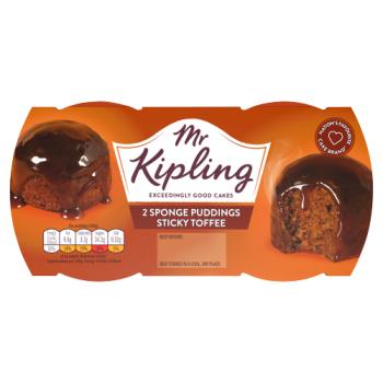 Mr Kipling Sponge Puddings Sticky Toffee 2 x 95g