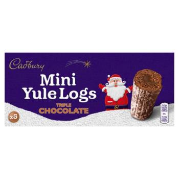 Cadbury 5 Mini Yule Logs Triple Chocolate