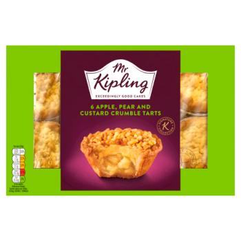 Mr Kipling Signature 6 Apple, Pear And Custard Crumble Tarts