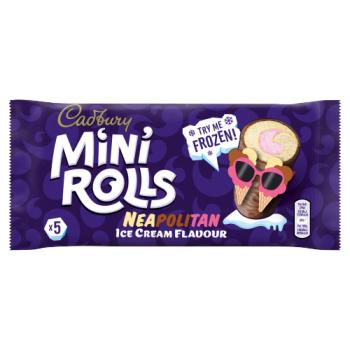 Cadbury 5 Mini Rolls Neapolitan Ice Cream Flavour