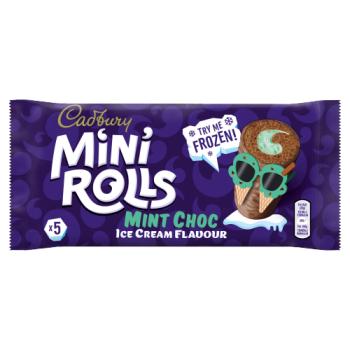 Cadbury 5 Mini Rolls Mint Choc Ice Cream Flavour