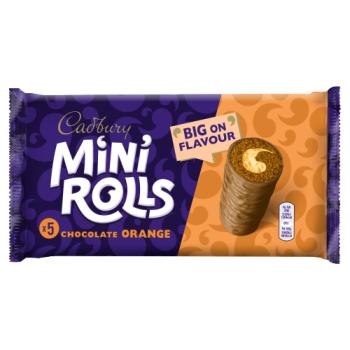 Cadbury 5 Mini Rolls Chocolate Orange