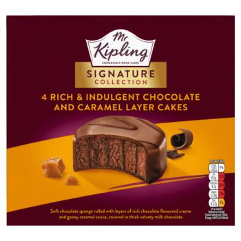 Mr Kipling Signature Collection 4 Rich & Indulgent Chocolate and Caramel Layer Cakes