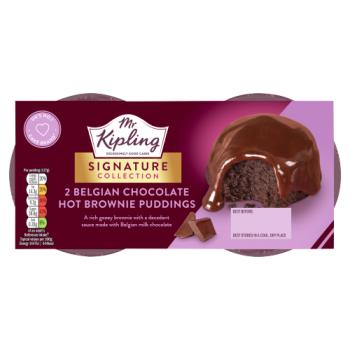 Mr Kipling Signature Collection 2 Belgian Chocolate Hot Brownie Puddings 2 x 105g