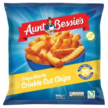 Aunt Bessie's Crispy Skin On Crinkle Cut Chips 800g