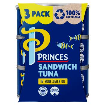 Princes Sandwich Tuna in Sunflower Oil 3 x 140g